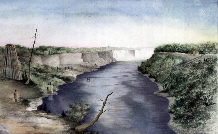 Puente Cataratas del Niágara acuarela Donna Marie Campbell Puente Cataratas del Niágara acuarela Donna Marie Campbell