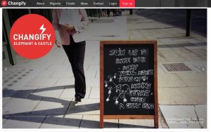 Screenshot of the Changify application