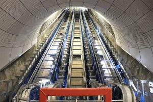 Subway stairs of Farringdon London station Subway stairs of Farringdon London station