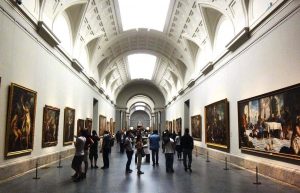Inside view of the Prado Museum View from the interior of the Prado Museum