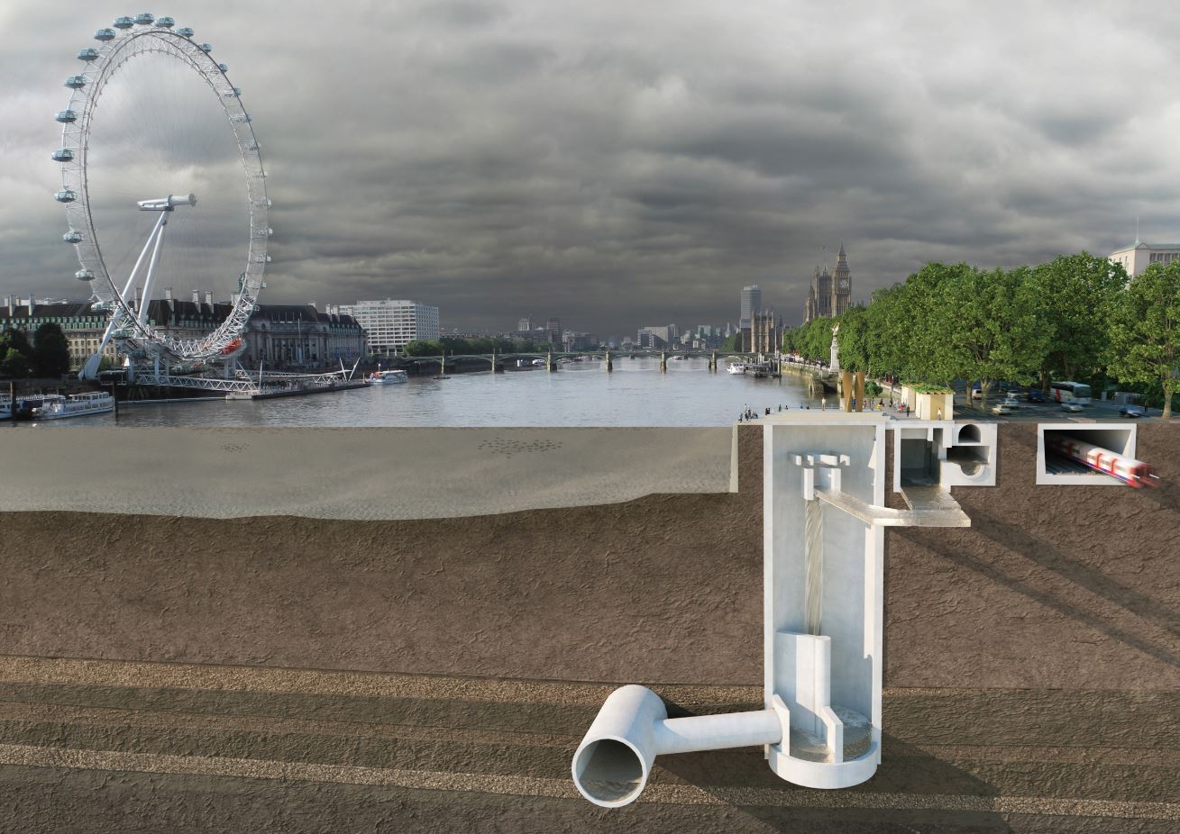 tunnelling under the Thames