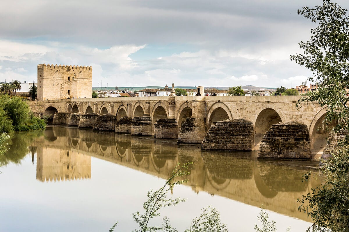 The Roman bridge of Cordoba, built 2000 years ago