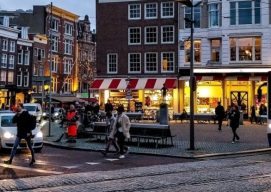 Image of Amsterdam and its different means of transport
