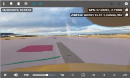 Pista aeropuerto vista a través de herramienta inteligente VIOMINER
