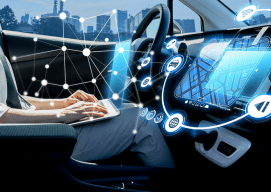 interior of an autonomous car