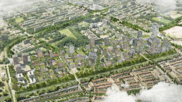 Merwede barrio ultrecht vista aerea
