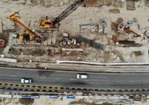 construction site aerial view