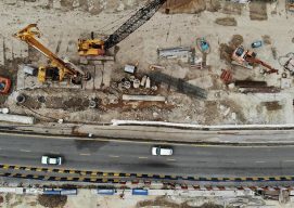 construction site aerial view