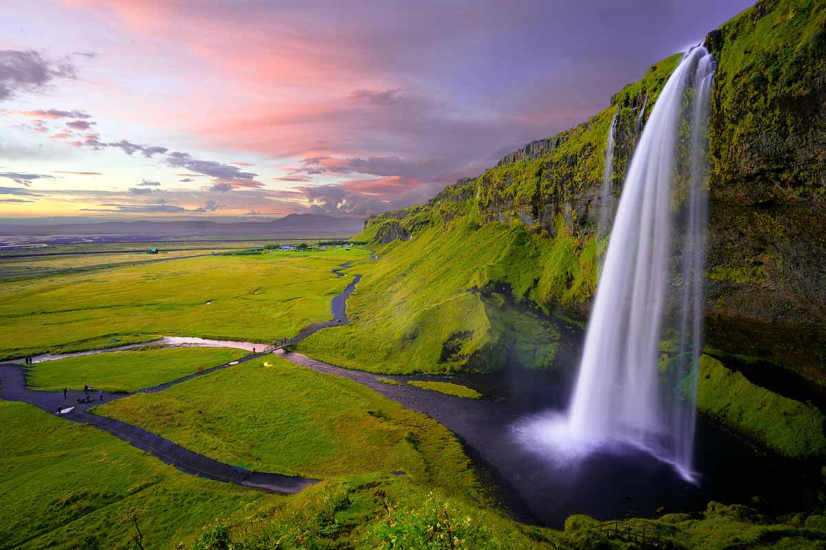 Seljalandsfoss waterfall in Iceland