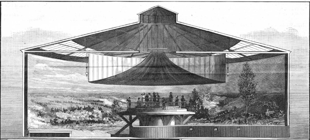 Cyclorama illustrating the Battle of Gettysburg on display in Brooklyn