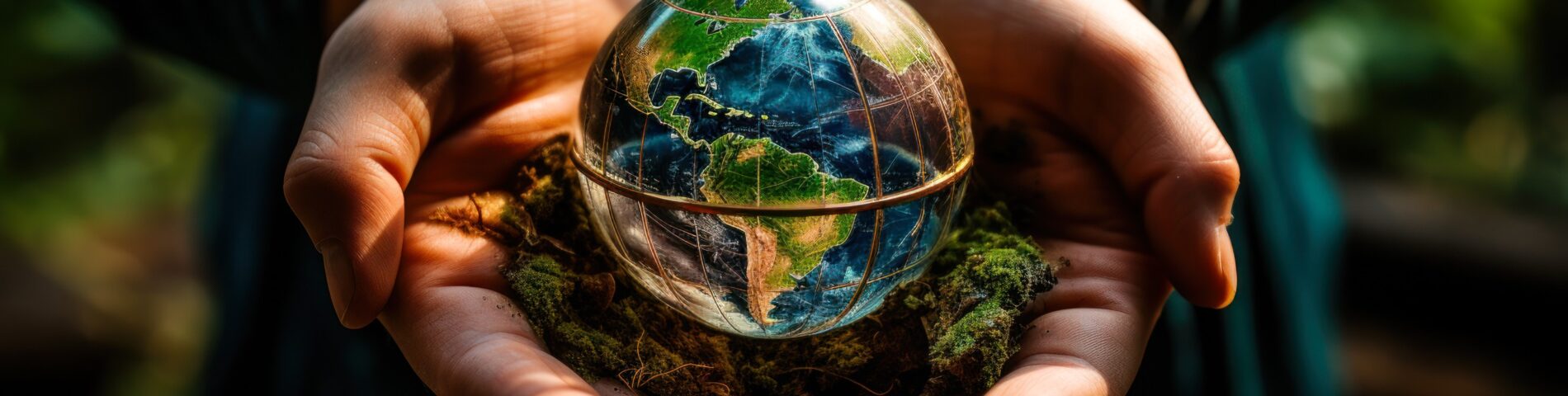 Manos sosteniendo el planeta tierra