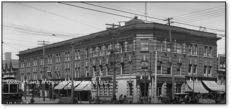 Building from Queen-Spadina in the past