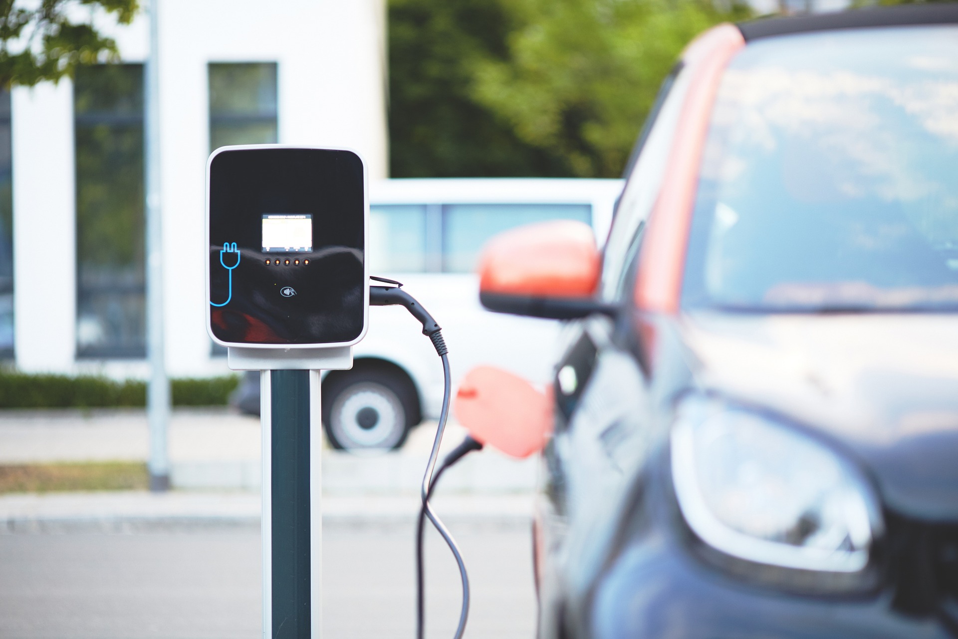 A charging station for an EV.